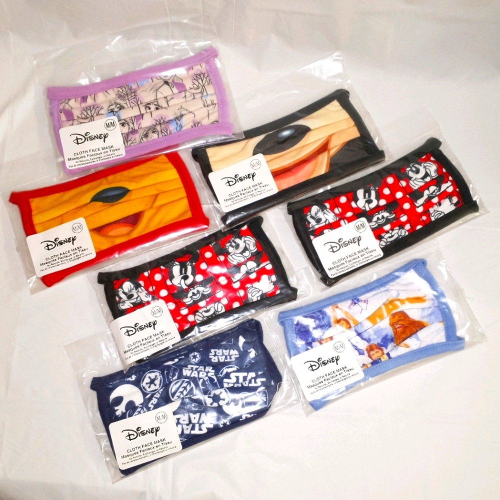 NWT Disney Children's Themed Facemasks